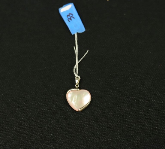 Sterling Silver Pendant With Pink Moonstone