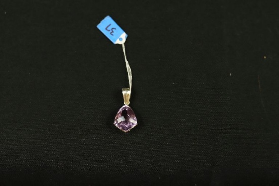 Sterling Silver Pendant With Amethyst