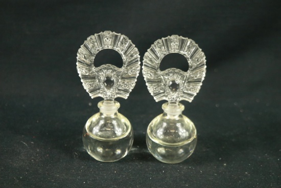 2 Glass Perfume Bottles