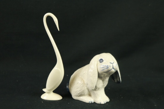 Porcelain Rabbit & Swan