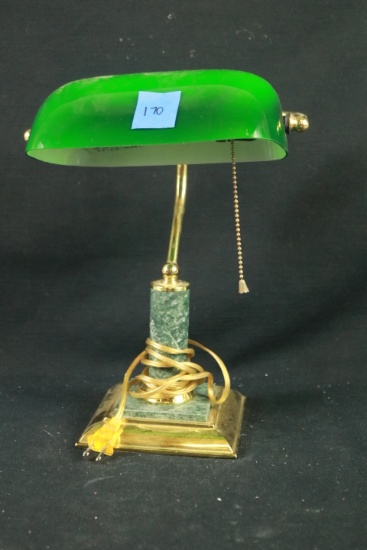 Brass & Marble Desk Lamp