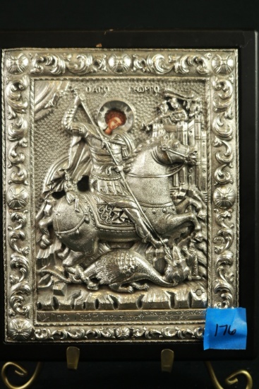 Precious Holy Image Made Of Pure Silver Made In Greece