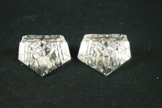 2 Waterford Crystal Place Card Holders
