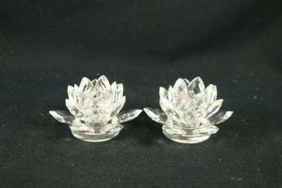 Pair Of Crystal Candlesticks