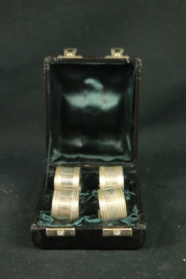 4 Silver Plated Napkin Rings