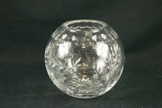 Etched Crystal Vase