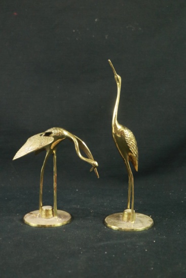 Pair Of Brass Birds