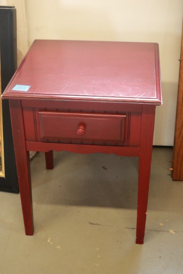 Red Painted Night Stand