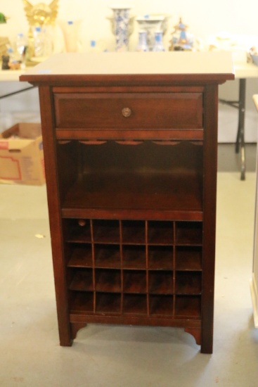 Wine Rack With Built In Glass Holders