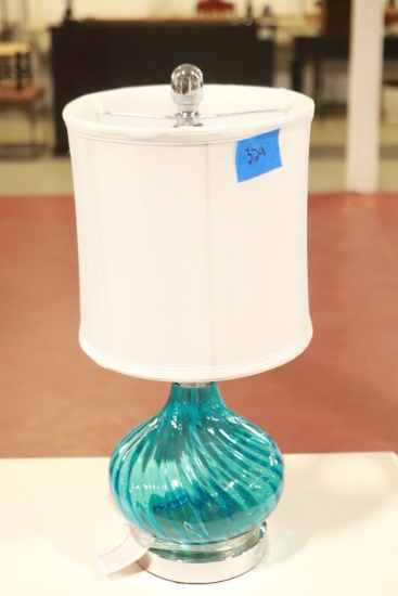 Modern Blue Glass Lamp