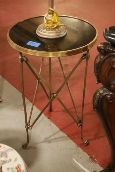 Round Marble & Brass Table