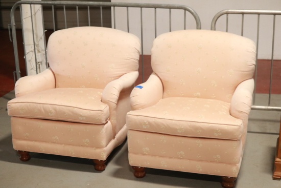 Pair Of Beachley Pink Upholstered Chairs