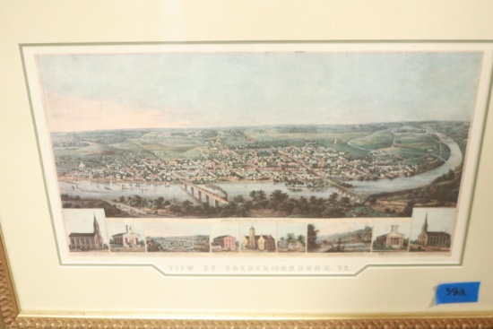 Aerial Print Of Fredericksburg