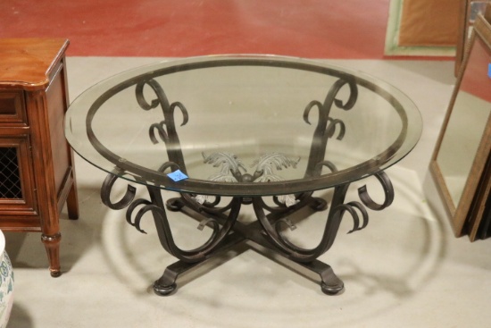 Round Glass Top Coffee Table