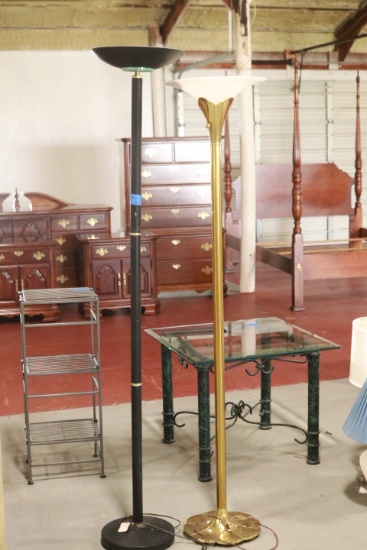 Metal Pole Lamp & Brass Pole Lamp