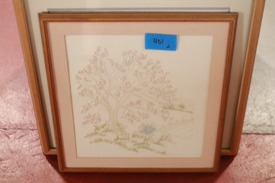 2 Framed Needlepoints