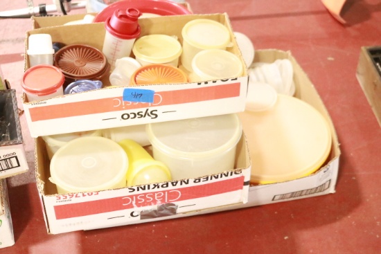 3 Boxes Of Tupperware