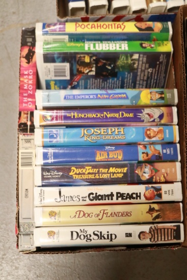 3 Boxes Of Disney VHS Movies