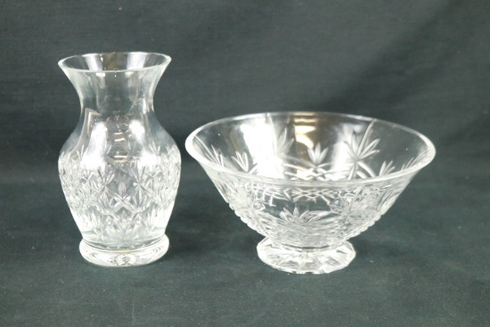 Tiffany & Co. Crystal Vase & Crystal Bowl