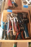 Box Of Misc. Pliers & Wrenches