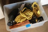 Box Of Straps & Assorted Tools