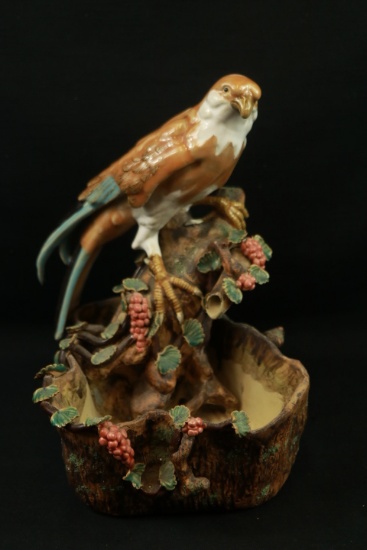 Clay Bird Bath Figurine