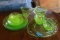 Tea Rooom Pattern Green Depressioni Glass