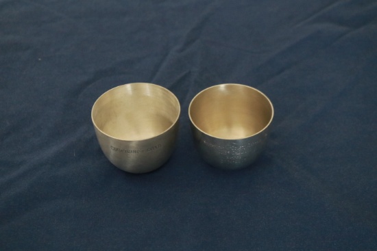 2 Pewter Cups