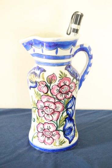 Large Floral Pitcher