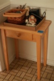 Table With Drawer & Office Supplies
