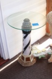 Glass Top Lighthouse Table