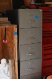 4 Drawer Metal File Cabinet & Contents