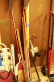 Hoe, Hedgetrimmer, Yard Sticks & Broom