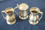 3 Pewter Steins