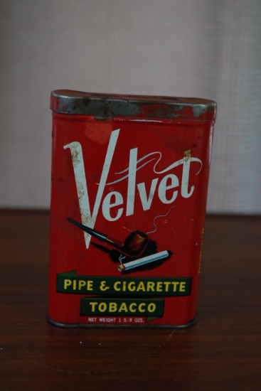 Velvet Pipe & Cigarette Tin