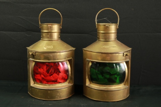 Pair Of Brass Lanterns
