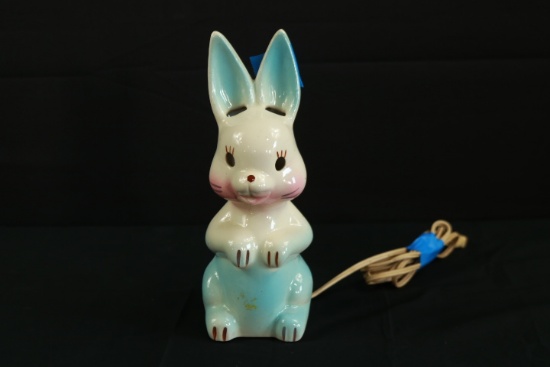 1950s Ceramic Bunny Lamp
