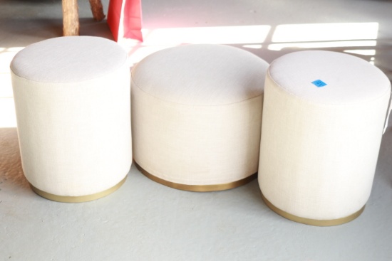 Set Of 3 Ottomans