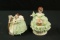 2 Dresden Emerald Collection Lace Figurines