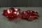 2 Ruby Glass Bowls