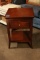 Cherry Nightstand Table With Drawer & Shelf