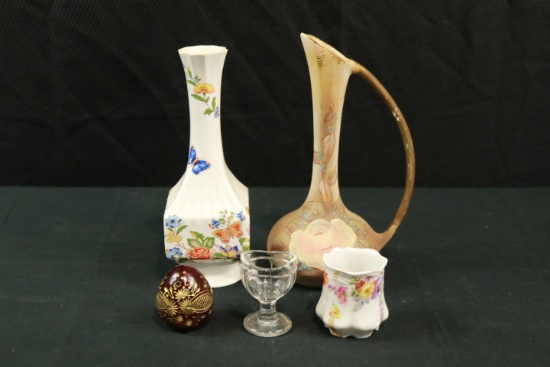 5 Assorted China & Glass Pieces