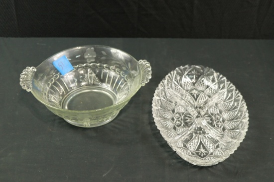 Glass Bowl & Glass Tray