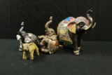 4 Resin Elephants