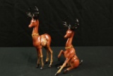 Pair Of Plastic Reindeer