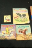 Old Children's Coloring Books & Cloth Book