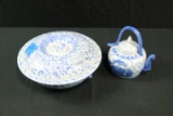 Asian Style Covered Bowl & Teapot