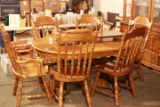 9 Pc. Oak Dining Room Set