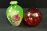 2 Glass Vases