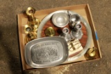 Box Of Pewter & Brass